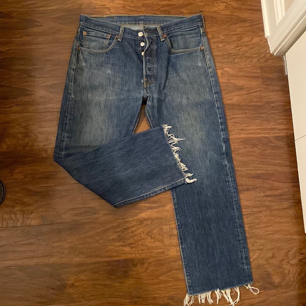 Vintage style Levi’s boot cut crop jeans